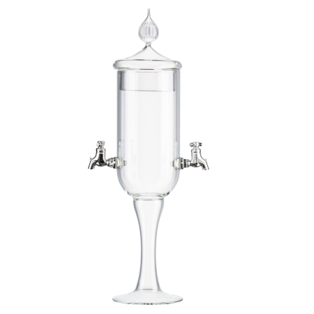 Absinthe Fontäne klein Glas mit 2 Hähnchen